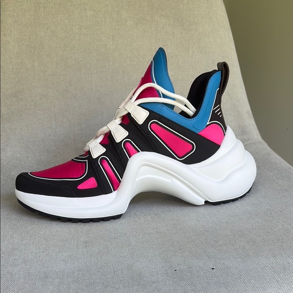 Louis Vuitton Pink and Blue Archlight Sneaker - Picture 6 of 8